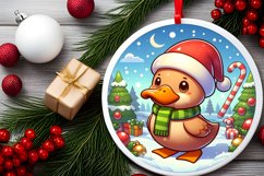 Round Christmas Ornament Sublimation|Clipart Product Image 2