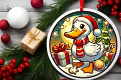 Round Christmas Ornament Sublimation|Clipart Product Image 1