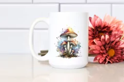 Magical Mushroom Watercolor Splash PNG Product Image 2