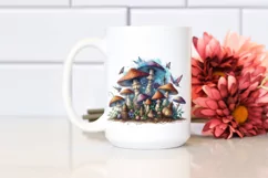 Magical Mushroom Watercolor Splash PNG Product Image 2