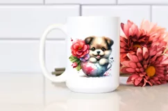 Cute Babydog Begonia Cup | Sublimation | Clipart Product Image 2