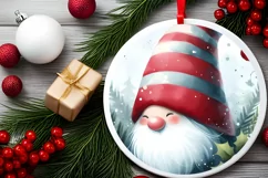 Watercolor Gnome Christmas PNG Product Image 2