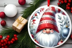 Watercolor Gnome Christmas PNG Product Image 2