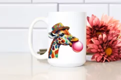 Colorful Giraffe Watercolor Clipart Product Image 2