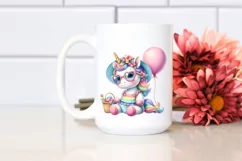 Cute Unicorn with Beachwear | Clipart Product Image 2