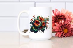 Abstract Glossy Nasturtium Watercolor Splash | Clipart Product Image 2