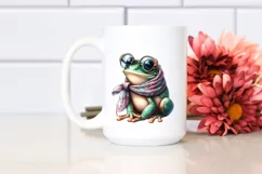 Detailed Frog in Silk Scarf | Sublimation Clipart Product Image 2