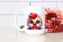 Baby Rooster Portrait with Big Eyes | Sublimation | Clipart Product Image 2