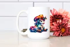 Baby Unicorn with Cowboy Hat PNG Product Image 2