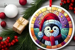 Round Christmas Ornament Sublimation|Clipart Product Image 2