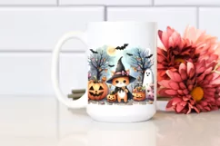 Cute Trick or Treat Watercolor PNG Product Image 2