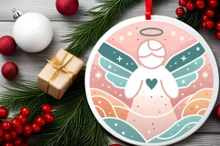 Round Christmas Ornament Sublimation|Clipart Product Image 2