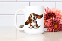 Funny Crazy Basset Hound Watercolor Product Image 2