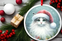 Adorable Winter Cat Christmas PNG Product Image 2