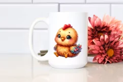 Vibrant Watercolor Cute Baby Chicken Product Image 2