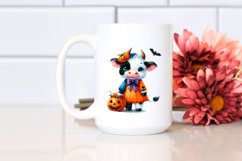 Simple Vibrant Baby Cow Halloween Clipart Product Image 2