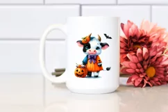Simple Vibrant Baby Cow Halloween Clipart Product Image 2