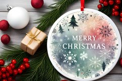 Round Christmas Ornament Sublimation|Clipart Product Image 2