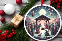 Round Christmas Ornament Sublimation|Clipart Product Image 2