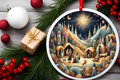 Round Christmas Ornament Sublimation|Clipart Product Image 2
