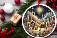 Round Christmass Ornament PNG Product Image 2