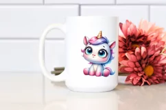 Funny Baby Expressive Unicorn PNG Product Image 2
