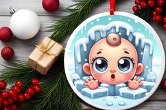 Round Christmas Ornament Sublimation|Clipart Product Image 2