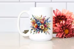 splash,Abstract Colorful Bouquet with Gold Foil Lobelia | Product Image 2
