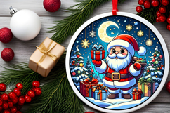 Round Christmass Ornament PNG Product Image 2
