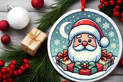 Round Christmas Ornament Sublimation|Clipart Product Image 2