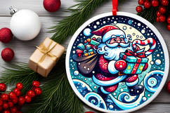 Round Christmass Ornament PNG Product Image 2