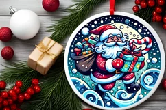 Round Christmas Ornament Sublimation|Clipart Product Image 2