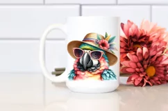 Colorful Baby Macaw Watercolor PNG Product Image 2