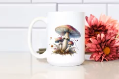 Magical Mushroom Watercolor Splash PNG Product Image 2