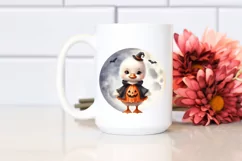 Cute Baby Swan Dressed for Halloween PNG Product Image 2