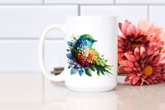 Vibrant Bird with Flowers, PNG Product Image 2