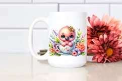 Colorful Cute Baby Flamingo in Tea Cup | Summer Product Image 2