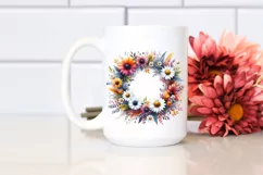 Colorful Wreath Watercolor Clipart Product Image 2