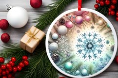 Round Christmas Ornament Sublimation|Clipart Product Image 2