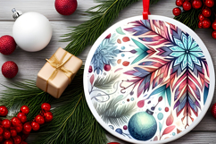 Round Christmass Ornament PNG Product Image 2