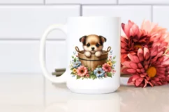 Cute Dog with Flowers, Transparent PNG Product Image 2