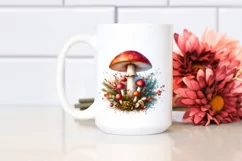 Detailed Mushroom Watercolor Splash PNG Product Image 2