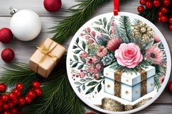Round Christmas Ornament Sublimation|Clipart Product Image 1
