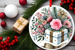 Round Christmass Ornament PNG Product Image 2