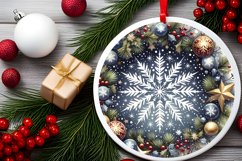 Round Christmas Ornament Sublimation|Clipart Product Image 2