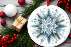 Round Christmass Ornament PNG Product Image 2