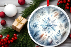 Round Christmass Ornament PNG Product Image 2