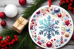 Round Christmas Ornament Sublimation|Clipart Product Image 2