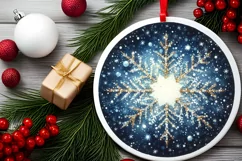 Round Christmas Ornament Sublimation|Clipart Product Image 2