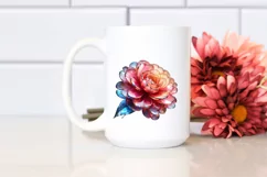 Shiny Camellia Watercolor Splash PNG Product Image 2
